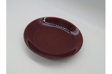 大樋年雄(十一代　大樋長左衛門)　大樋焼　飴釉　7寸皿(共箱付き、菓子器、菓子皿)(R-061728 )