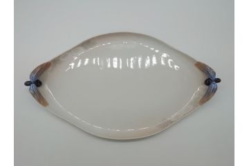 希少　デンマーク　ROYAL　COPENHAGEN(ロイヤルコペンハーゲン)　ミッドサマーナイトドリーム 　ティーセット等6点セット(プレート、カップ&ソーサー、トレイ、舟形ボウル、ティーカップ (モカカップ)&ソーサー、クリーマー、シュガーポット)(R-061731)