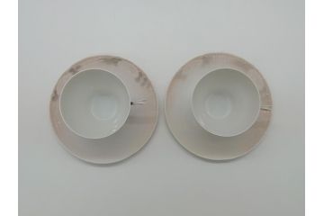 希少　デンマーク　ROYAL　COPENHAGEN(ロイヤルコペンハーゲン)　ミッドサマーナイトドリーム 　ティーセット等6点セット(プレート、カップ&ソーサー、トレイ、舟形ボウル、ティーカップ (モカカップ)&ソーサー、クリーマー、シュガーポット)(R-061731)