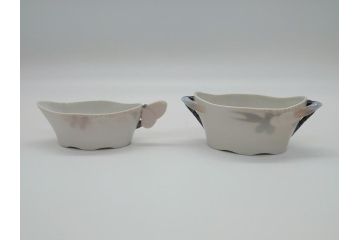 希少　デンマーク　ROYAL　COPENHAGEN(ロイヤルコペンハーゲン)　ミッドサマーナイトドリーム 　ティーセット等6点セット(プレート、カップ&ソーサー、トレイ、舟形ボウル、ティーカップ (モカカップ)&ソーサー、クリーマー、シュガーポット)(R-061731)