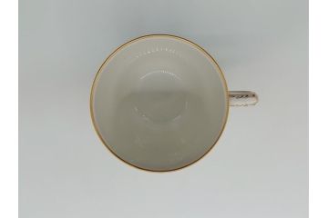 ベルリン　KPM(ベルリン王立磁器製陶所)　金彩　花　蝶　繊細な模様がエレガントな雰囲気のカップ&ソーサー(ケーピーエムベルリン、王の笏、ロココ調、C&S)(R-061734)