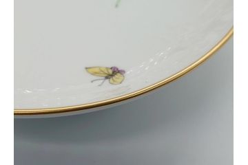 ベルリン　KPM(ベルリン王立磁器製陶所)　金彩　花　蝶　繊細な模様がエレガントな雰囲気のカップ&ソーサー(ケーピーエムベルリン、王の笏、ロココ調、C&S)(R-061734)