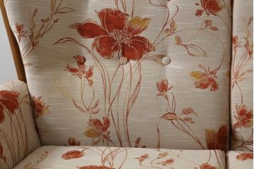 イギリスビンテージ　美品　ERCOL(アーコール)　ナチュラルテイストのお部屋にぴったりなリラックス感のある二人掛けソファ(アームソファ、ラブソファ、ダイニングソファ、2人掛け、ヴィンテージ、英国、北欧)(R-061742)