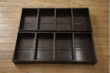 中古　高級品　国産　工芸家具　栗材　収納力抜群!!両面使いできる階段箪笥(和箪笥、和タンス、収納箪笥)(R-061747)