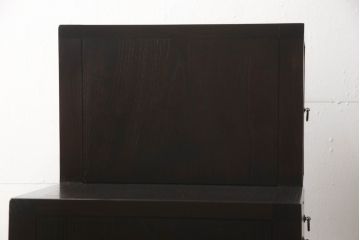 中古　高級品　国産　工芸家具　栗材　収納力抜群!!両面使いできる階段箪笥(和箪笥、和タンス、収納箪笥)(R-061747)