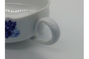 ドイツ　マイセン　Meissen　ブルーオーキッド　華麗な蘭の美しさに魅了されるティーカップ&ソーサー2客セット(蘭の花、洋食器、C&S)(R-061757)