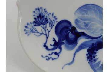 ドイツ　マイセン　Meissen　ブルーオーキッド　華麗な蘭の美しさに魅了されるティーカップ&ソーサー2客セット(蘭の花、洋食器、C&S)(R-061757)
