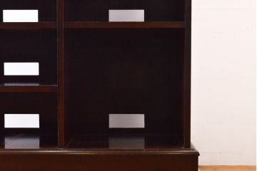 中古　特注　松本民芸家具　シンプルなデザインで使いやすいオープンラック(本棚、飾り棚、収納棚、書棚、ブックシェルフ)(R-061759)