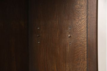 和製ビンテージ　神戸洋家具　永田良介商店　シックな色合いとクラシカルな佇まいが魅力的なカップボード(食器棚、キャビネット、収納棚、戸棚、飾り棚、ヴィンテージ)(R-061763)