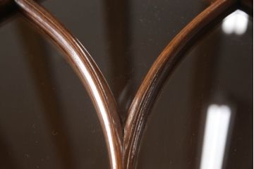 イギリスビンテージ　ボロレ(H.R.BOLLORE)　マホガニー材　クラシカルで気品ある佇まいが魅力的なキャビネット(戸棚、収納棚、飾り棚、食器棚、ヴィンテージ)(定価約280万円)(R-061768)