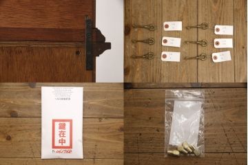 イギリスビンテージ　ボロレ(H.R.BOLLORE)　マホガニー材　クラシカルで気品ある佇まいが魅力的なキャビネット(戸棚、収納棚、飾り棚、食器棚、ヴィンテージ)(定価約280万円)(R-061768)