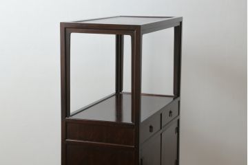 和製ビンテージ　松本民芸家具　#132型　格式高い雰囲気の朝鮮棚(収納棚、飾り棚、陳列棚、戸棚、ディスプレイ棚、収納箪笥、ヴィンテージ)(R-061769)