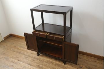 和製ビンテージ　松本民芸家具　#132型　格式高い雰囲気の朝鮮棚(収納棚、飾り棚、陳列棚、戸棚、ディスプレイ棚、収納箪笥、ヴィンテージ)(R-061769)
