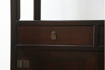 和製ビンテージ　松本民芸家具　#132型　格式高い雰囲気の朝鮮棚(収納棚、飾り棚、陳列棚、戸棚、ディスプレイ棚、収納箪笥、ヴィンテージ)(R-061769)