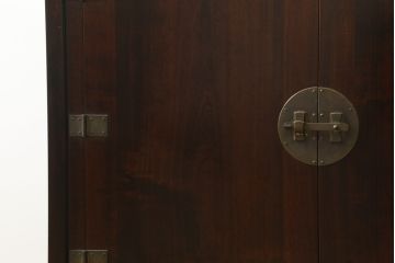 和製ビンテージ　松本民芸家具　#132型　格式高い雰囲気の朝鮮棚(収納棚、飾り棚、陳列棚、戸棚、ディスプレイ棚、収納箪笥、ヴィンテージ)(R-061769)