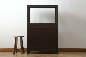 和製ビンテージ　松本民芸家具　#132型　格式高い雰囲気の朝鮮棚(収納棚、飾り棚、陳列棚、戸棚、ディスプレイ棚、収納箪笥、ヴィンテージ)(R-061769)