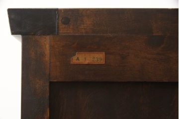 和製ビンテージ　北海道民芸家具　絶版品　モダンな雰囲気漂うシックなサイドボード(リビングボード、収納棚、サイドキャビネット、サイドチェスト、テレビ台、ヴィンテージ)(R-061770)