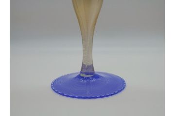 イタリア　ムラノガラス　Miyako&Gregg　Murauo　June2005　金彩　キャンドルスタンド　優美なフォルムが目を惹く燭台1対(蝋燭立て、ヴェネチアングラス、ムラーノガラス、ガラス工芸)(R-061774)