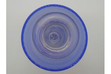 イタリア　ムラノガラス　Miyako&Gregg　Murauo　June2005　金彩　キャンドルスタンド　優美なフォルムが目を惹く燭台1対(蝋燭立て、ヴェネチアングラス、ムラーノガラス、ガラス工芸)(R-061774)
