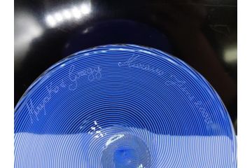 イタリア　ムラノガラス　Miyako&Gregg　Murauo　June2005　金彩　キャンドルスタンド　優美なフォルムが目を惹く燭台1対(蝋燭立て、ヴェネチアングラス、ムラーノガラス、ガラス工芸)(R-061774)