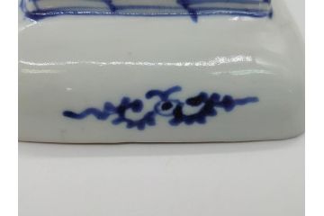 江戸期　富長貴春(富貴長春)　古伊万里　染付　金彩　色絵　蛸唐草　7.3寸皿　約22cm　大胆かつ繊細な絵柄に魅了される長皿2客(七寸三分、和皿、角皿、和食器)(R-061777)