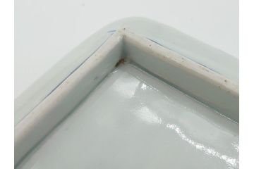 江戸期　富長貴春(富貴長春)　古伊万里　染付　金彩　色絵　蛸唐草　7.3寸皿　約22cm　大胆かつ繊細な絵柄に魅了される長皿2客(七寸三分、和皿、角皿、和食器)(R-061777)