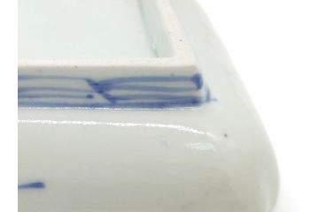 江戸期　富長貴春(富貴長春)　古伊万里　染付　金彩　色絵　蛸唐草　7.3寸皿　約21.5cm　大胆かつ繊細な絵柄に魅了される長皿2客(七寸三分、和皿、角皿、和食器)(R-061778)