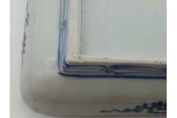 江戸期　富長貴春(富貴長春)　古伊万里　染付　金彩　色絵　蛸唐草　7.3寸皿　約22cm　大胆かつ繊細な絵柄に魅了される長皿2客(七寸三分、和皿、角皿、和食器)(R-061779)