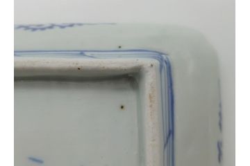 江戸期　富長貴春(富貴長春)　古伊万里　染付　金彩　色絵　蛸唐草　7.3寸皿　約22cm　大胆かつ繊細な絵柄に魅了される長皿2客(七寸三分、和皿、角皿、和食器)(R-061779)
