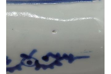江戸期　富長貴春(富貴長春)　古伊万里　染付　金彩　色絵　蛸唐草　7.3寸皿　約22cm　大胆かつ繊細な絵柄に魅了される長皿2客(七寸三分、和皿、角皿、和食器)(R-061779)