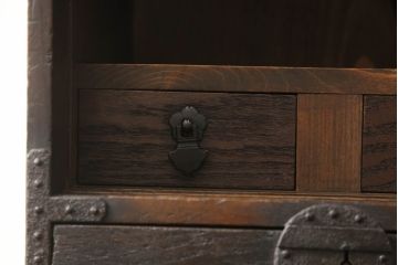 和製アンティーク　明治期　希少サイズ　極小　小振りながらも存在感のある豆箪笥(小箪笥、時代箪笥、小物収納、卓上収納、引き出し)(R-061787)