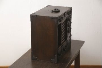 和製アンティーク　明治期　希少サイズ　極小　小振りながらも存在感のある豆箪笥(小箪笥、時代箪笥、小物収納、卓上収納、引き出し)(R-061787)