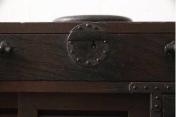 和製アンティーク　明治期　希少サイズ　極小　小振りながらも存在感のある豆箪笥(小箪笥、時代箪笥、小物収納、卓上収納、引き出し)(R-061787)