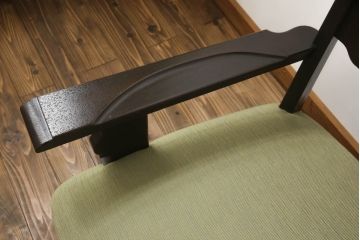 中古　美品　神戸洋家具　永田良介商店　タツ型の彫刻が存在感を放つ3人掛けソファ(三人掛け、3P)(R-061790)