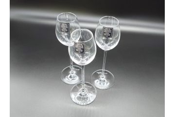 オーストリア　RIEDEL(リーデル)　プラウドフットジャパン記念品(名入れ有)　ワイングラス3客セット(箱付き)(R-061792)