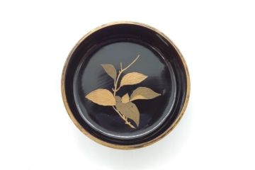 時代物　蒔絵　香合　棗　2個セット(小物入れ、茶道具、茶器、漆器、漆工芸)(R-061795)