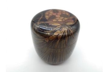 時代物　蒔絵　香合　棗　2個セット(小物入れ、茶道具、茶器、漆器、漆工芸)(R-061795)