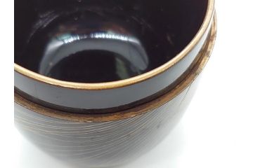 時代物　蒔絵　香合　棗　2個セット(小物入れ、茶道具、茶器、漆器、漆工芸)(R-061795)