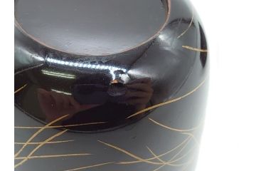 時代物　蒔絵　香合　棗　2個セット(小物入れ、茶道具、茶器、漆器、漆工芸)(R-061795)