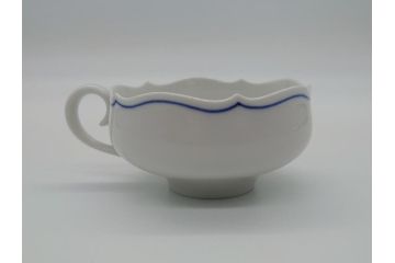 ドイツ　マイセン　Meissen　双剣　シンプルで趣のあるティーカップ&ソーサー(西洋陶磁器、C&S)(R-061796)