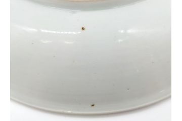 江戸期　古伊万里　染付　山水図　唐子　9.2寸皿　約28cm　ぷっくりとした愛らしい唐子図の大皿(九寸二分、和皿、和食器)(R-061797)