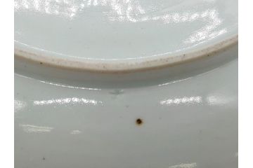 江戸期　古伊万里　染付　山水図　唐子　9.2寸皿　約28cm　ぷっくりとした愛らしい唐子図の大皿(九寸二分、和皿、和食器)(R-061797)