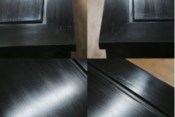 中国ビンテージ　オリエンタル　ふんだんにあしらわれた彫刻が圧倒的な存在感を放つデスクとチェアのセット(両袖デスク、両袖机、ワークデスク、在宅用、在宅ワーク、アームチェア、回転イス、椅子、ヴィンテージ、アジアン)(R-061798)