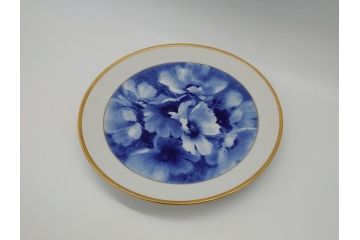 ドイツ　マイセン　Meissen　ひなげしの花　金彩　壁掛け　上品で清楚なタッチの花絵付けが見事な飾り皿(プレート、西洋陶磁器)(R-061805)