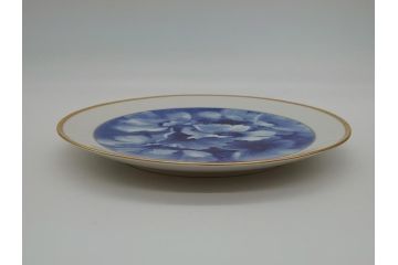 ドイツ　マイセン　Meissen　ひなげしの花　金彩　壁掛け　上品で清楚なタッチの花絵付けが見事な飾り皿(プレート、西洋陶磁器)(R-061805)