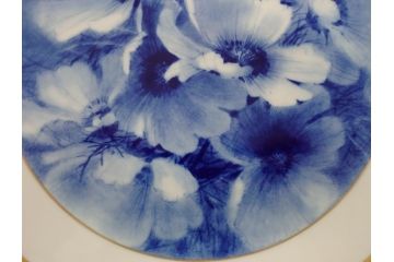ドイツ　マイセン　Meissen　ひなげしの花　金彩　壁掛け　上品で清楚なタッチの花絵付けが見事な飾り皿(プレート、西洋陶磁器)(R-061805)