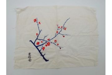 希少　上手物　江戸〜明治　九谷焼　二重角福　色絵　花鳥図　彩り鮮やかな絵付けに惹かれる9寸深鉢(松、梅、鳥、狸、人物、和食器)(R-061812)
