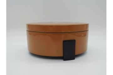 大正〜昭和初期　木製　漆器　菓子器揃(菓子鉢、4.6寸皿5枚、約14cm、共箱付き、創業五拾周年記念、帝國生命保険株式会社、漆工芸、和食器、和皿)(R-061813)