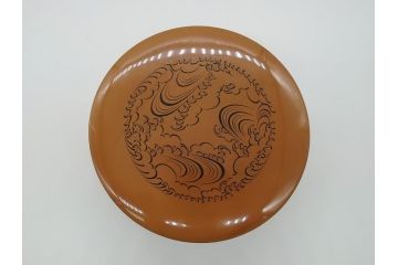 大正〜昭和初期　木製　漆器　菓子器揃(菓子鉢、4.6寸皿5枚、約14cm、共箱付き、創業五拾周年記念、帝國生命保険株式会社、漆工芸、和食器、和皿)(R-061813)