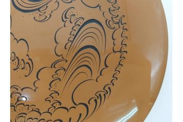 大正〜昭和初期　木製　漆器　菓子器揃(菓子鉢、4.6寸皿5枚、約14cm、共箱付き、創業五拾周年記念、帝國生命保険株式会社、漆工芸、和食器、和皿)(R-061813)